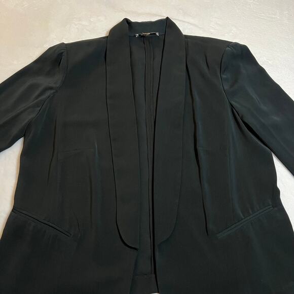 DKNYC Women's Open Front Lightweight Blazer Jacket Size 14W Office Career Preppy - Picture 3 of 9